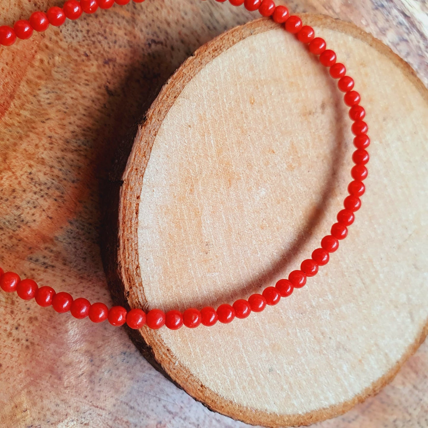 Korallen Armband mit 925 Silberverschluss