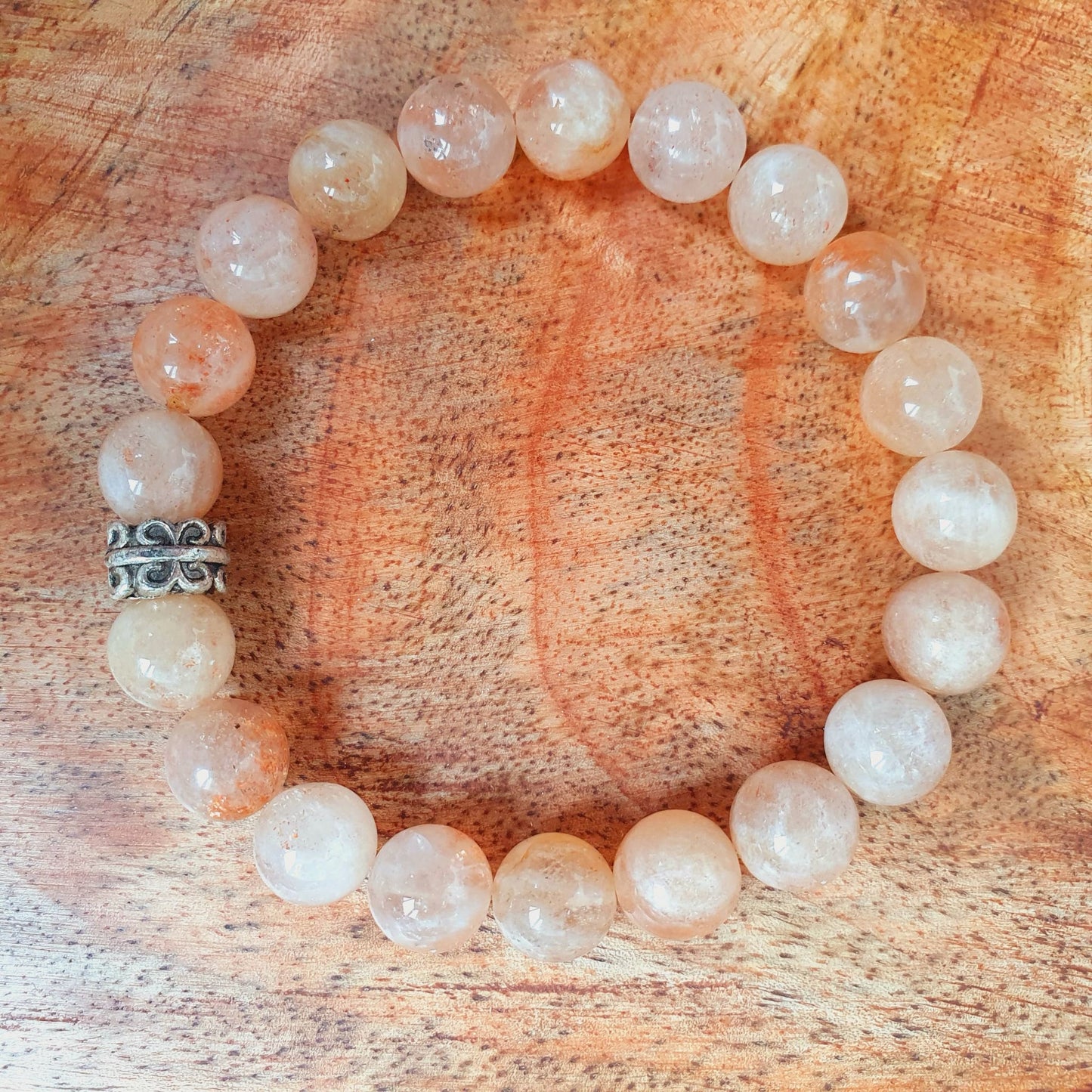 Sonnenstein Armband mit Silberdetail