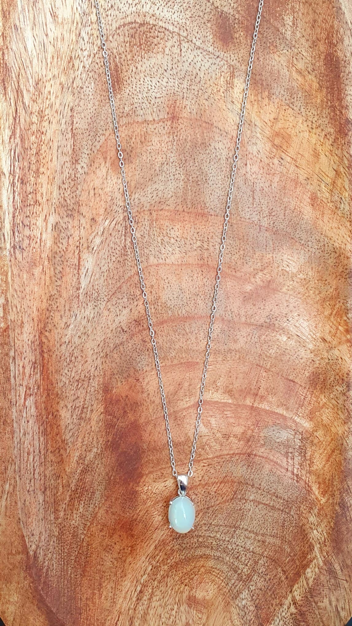 Kette aus Edelstahl mit Rutilquarz Anhänger