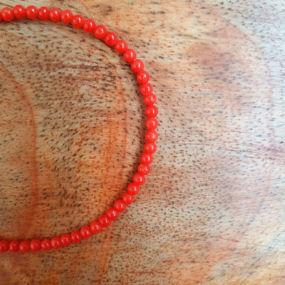 Korallen Armband mit 925 Silberverschluss