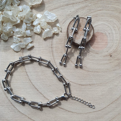"Alin" Armkette in Silber