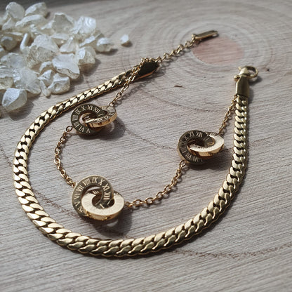 "Cara" Armkette in Gold